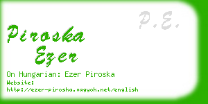 piroska ezer business card